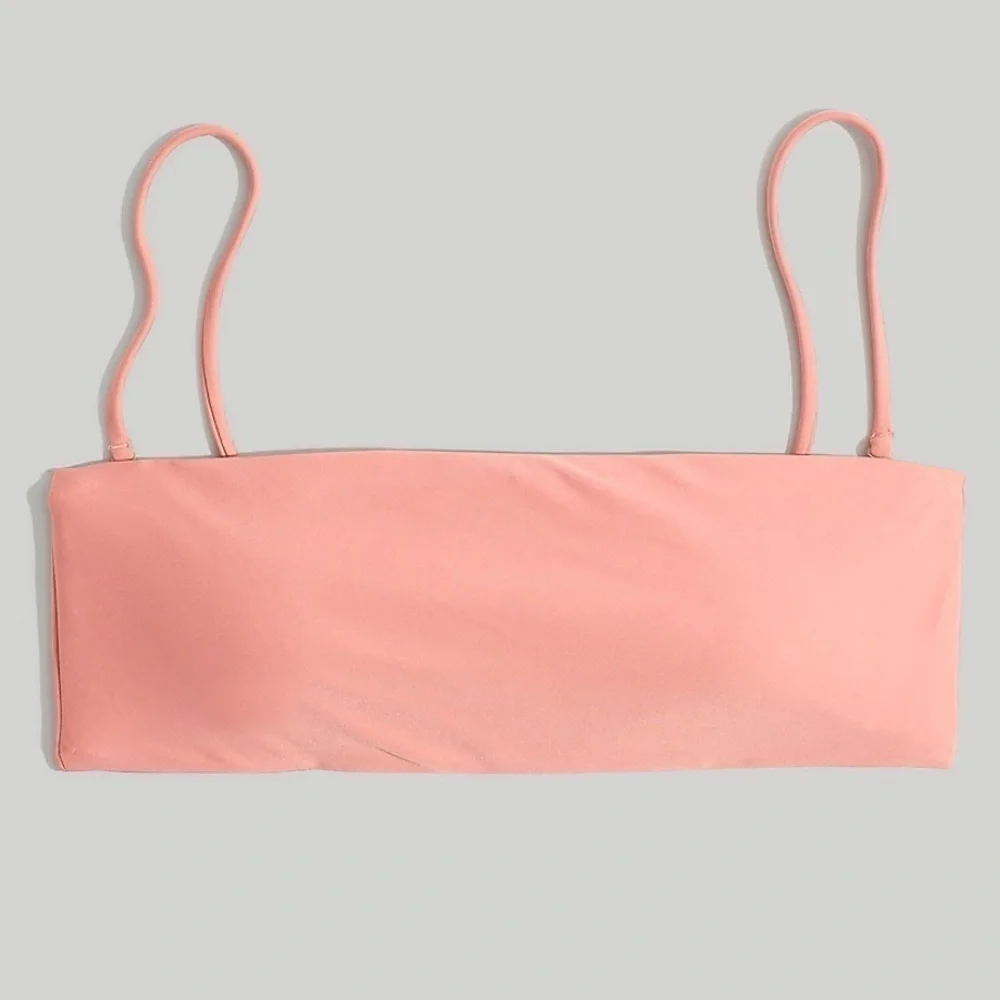 NWT Madewell Second Wave Spaghetti-Strap‎ Bandeau Bikini Top